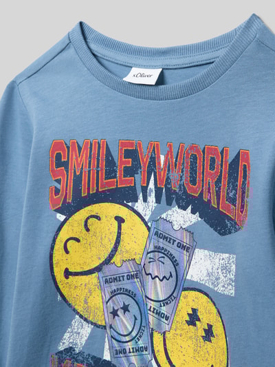 s.Oliver RED LABEL Regular Fit Langarmshirt aus reiner Baumwolle Rauchblau 2