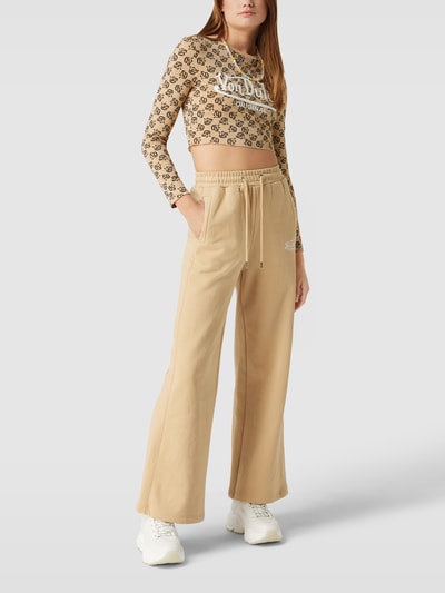 Von Dutch Sweatpants mit Label-Print Modell 'ELOISE' Beige 1