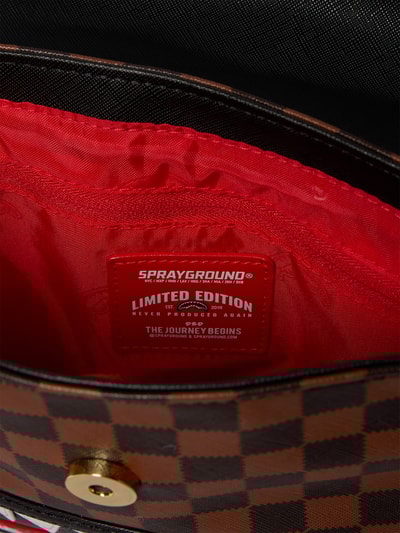 Sprayground Handtas met schouderband, model 'SAWTOOTH SHARKS IN PARIS' Donkerbruin - 5