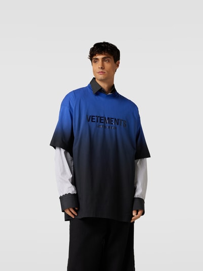 VETEMENTS Oversized T-Shirt mit Farbverlauf Royal 4