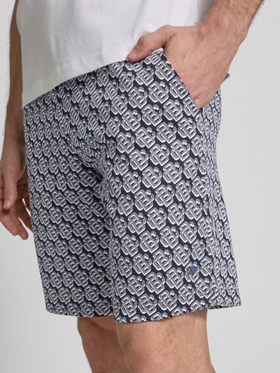 Christian Berg Men Sweatshorts mit Label-Details Stein 3