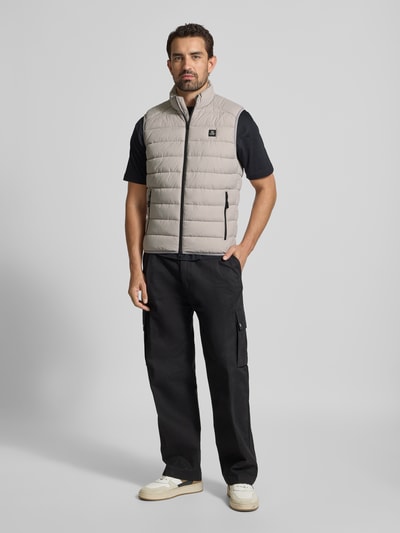Marc O'Polo Regular Fit Steppweste mit Reißverschlusstaschen Hellgrau 1