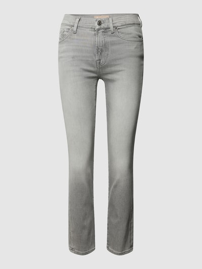 7 For All Mankind Slim Fit Jeans im 5-Pocket-Design Modell 'Roxanne' Hellgrau 1