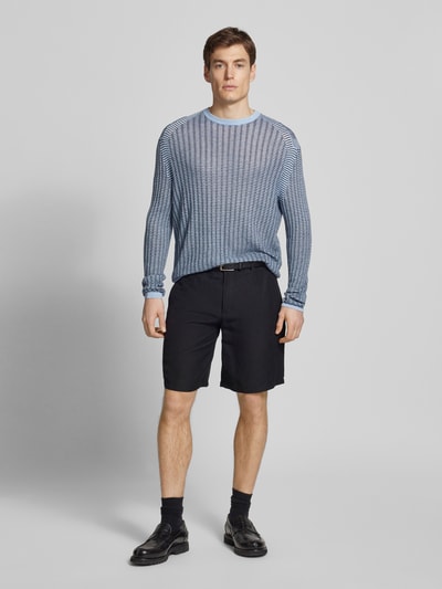 Emporio Armani Strickpullover mit Strukturmuster Hellblau 1