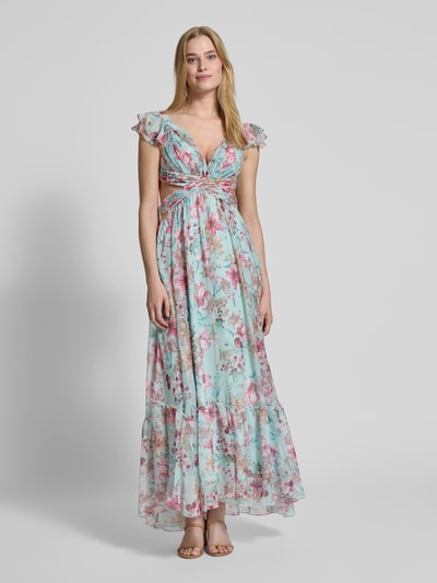 ADLYSH Abendkleid mit Plisseefalten Hellblau 4