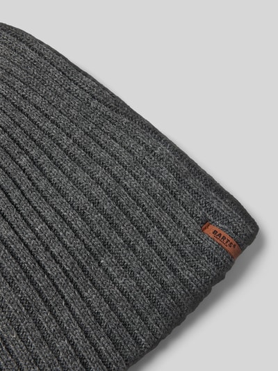 Barts Muts met labeldetail, model 'WILBERT' Middengrijs - 2