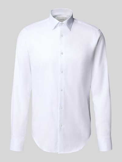 CK Calvin Klein Slim fit zakelijk overhemd met knoopsluiting, model 'Harrison' Wit - 2