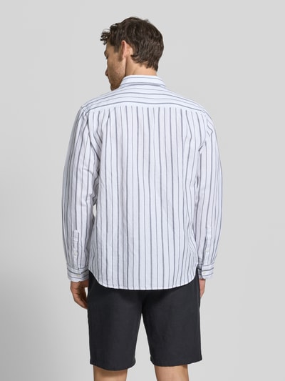 Selected Homme regular fit linnen overhemd van mix van katoen en linnen model 'CLAY' Offwhite - 5