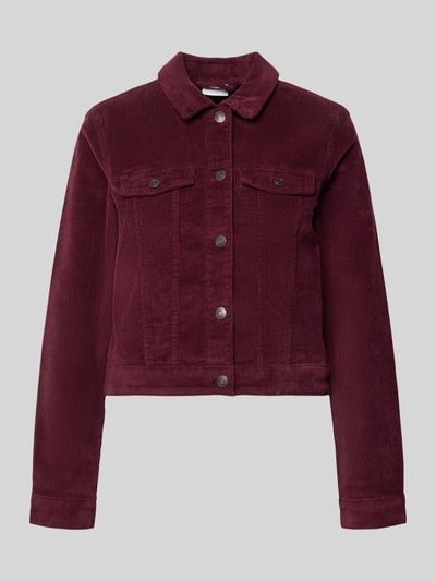 NOISY MAY® Jacke aus Cord mit Brusttaschen Modell 'DEBRA' Pflaume 1