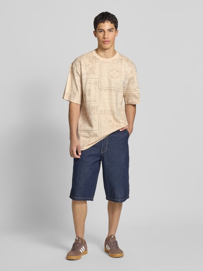 KARL KANI T-shirt met labelstitching Beige - 1