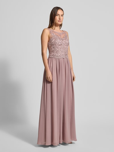 Mascara Abendkleid mit Zierbesatz Mauve 1