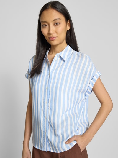 Tom Tailor Loose Fit Bluse mit Streifenmuster Hellblau 3