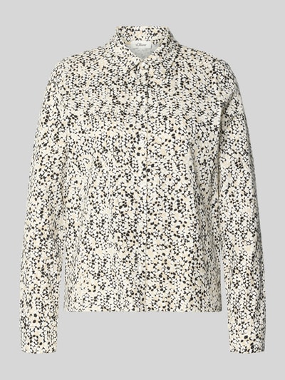 s.Oliver RED LABEL Regular fit overhemdblouse van katoenmix Beige - 2
