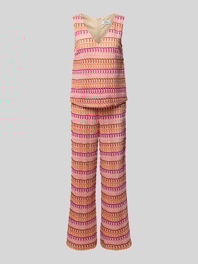 ROBE LÉGÈRE Jumpsuit met structuurmotief Felroze - 2