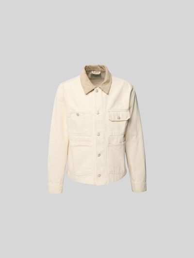 Officine Générale Cordjacke mit Brusttaschen Offwhite 2