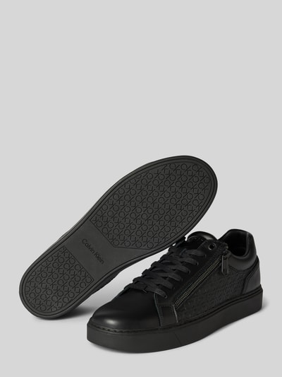 CK Calvin Klein Ledersneaker mit seitlichem Reißverschluss Black 4