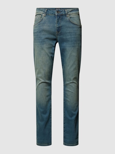 CARS JEANS Slim fit jeans in used-look, model 'BATES' Blauw gemêleerd - 2