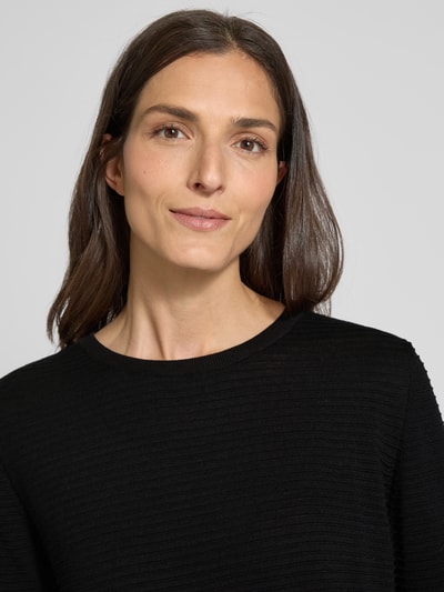 Lanius Gebreide pullover met 3/4-mouwen Zwart - 3
