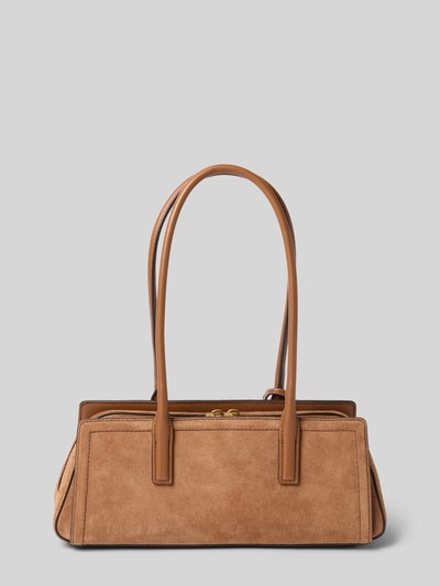 MICHAEL Michael Kors Handtasche aus Leder mit Label-Applikation Modell 'LAILA' Mittelbraun 3