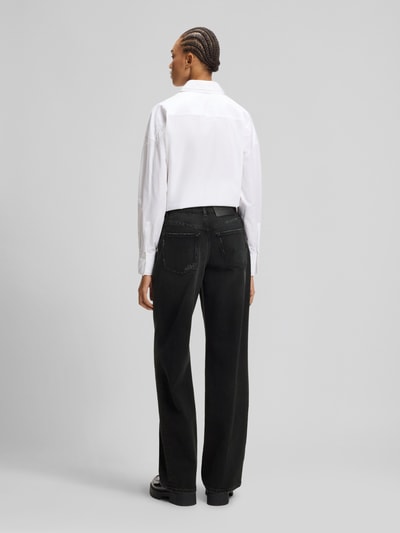 HUGO Wide Leg Jeans aus Baumwoll-Mix Black 4