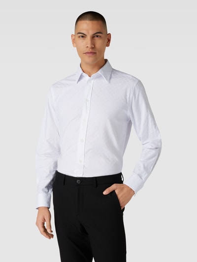 Esprit Collection Koszula biznesowa o kroju regular fit ze wzorem w kratę Biały 4