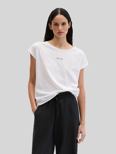 Marc O'Polo Loose Fit T-Shirt aus reiner Baumwolle Weiss 4