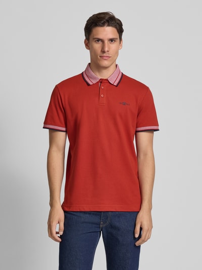 Tom Tailor Regular Fit Poloshirt aus Baumwoll-Mix Dunkelrot 4
