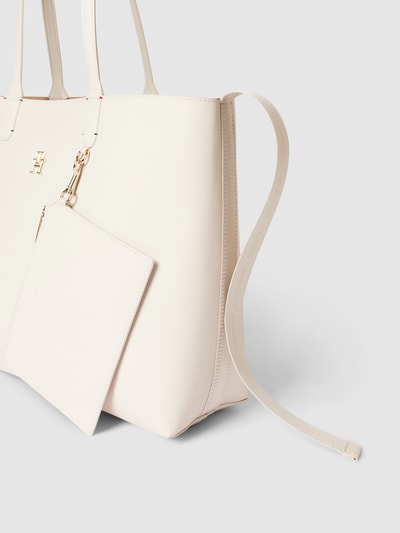 Tommy Hilfiger Shopper in Leder-Optik Modell 'ICONIC' Weiß 3