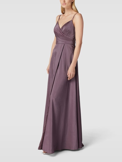 Luxuar Abendkleid mit Herz-Ausschnitt Mauve 4