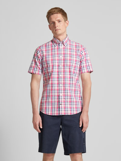 Tommy Hilfiger Regular Fit Business-Hemd mit Button-Down-Kragen Rosa 4