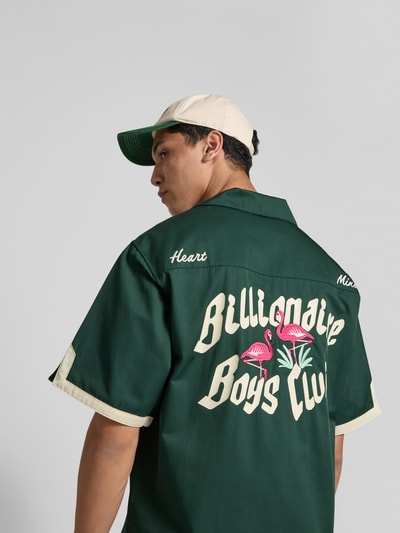 Billionaire Boys Club Relaxed Fit Freizeithemd mit Brusttasche Dunkelgruen 3