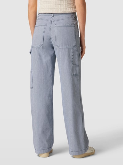 JAKE*S STUDIO WOMAN Hose aus reiner Baumwolle mit Streifenmuster Jeansblau 5