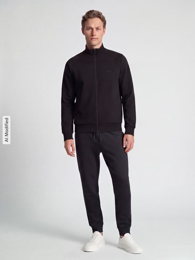 BOSS Green Sweatshirtjacke mit Logo-Detail Black 1