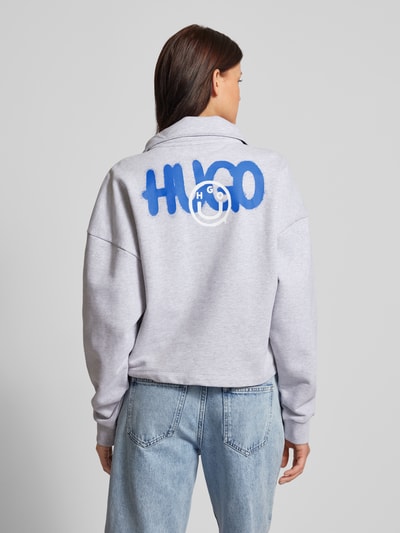 Hugo Blue Sweatshirt mit Stehkragen Modell 'Dahanna' Hellgrau 5