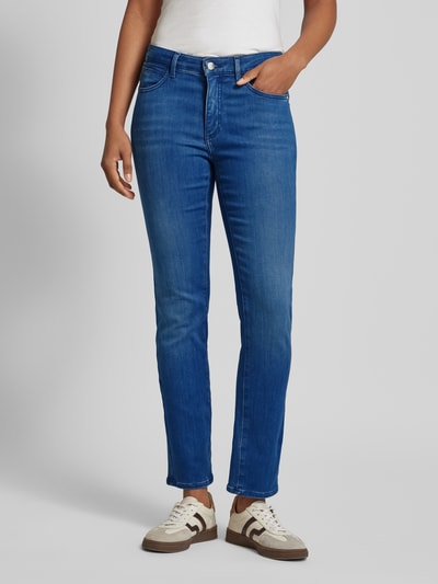 Brax Slim fit jeans met riemlussen, model 'Style.Mary Thermo' Blauw - 4