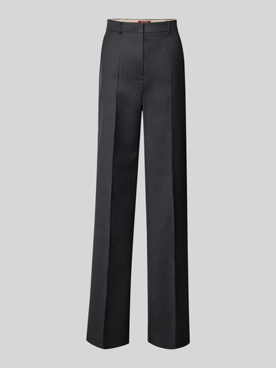 Max Mara Studio Regular fit wijde broek van scheerwolmix, model 'LAMBRO' Donkergrijs - 2