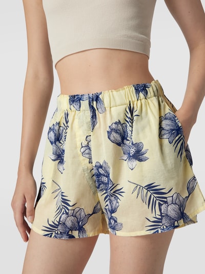 Marc O'Polo Pyjama-Shorts mit floralem Allover-Muster Hellgelb 3