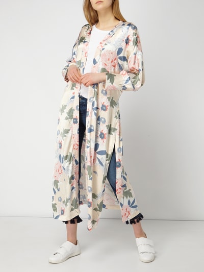 Jake*s Casual Kimono aus Satin mit floralem Muster Rosa 1