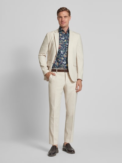 ETERNA Comfort Fit Kurzarmhemd mit Knopfleiste Marine 1