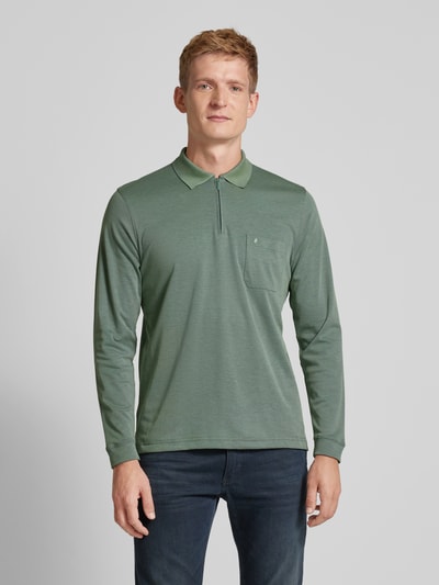 RAGMAN Regular fit poloshirt met borstzak Rietgroen - 4