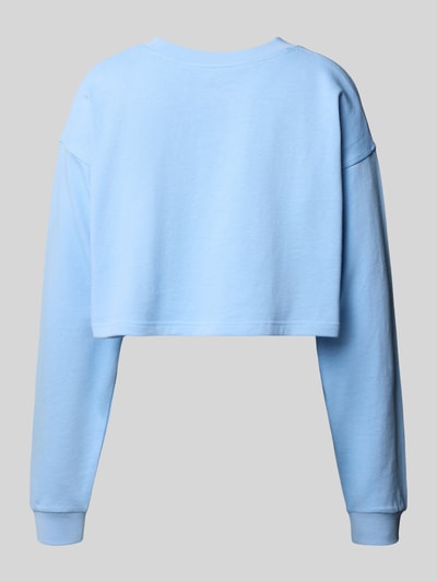 Calvin Klein Underwear Cropped Pyjama-Oberteil mit Logo-Stitching Hellblau 3