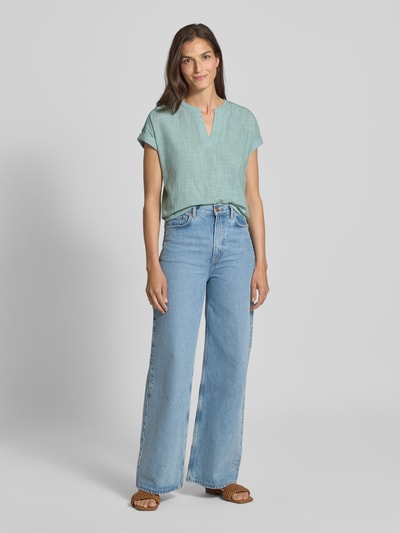 Tom Tailor Loose Fit Bluse aus reiner Baumwolle Mint 1