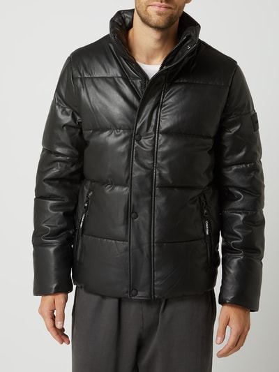 CK Calvin Klein Steppjacke in Leder-Optik Black 4