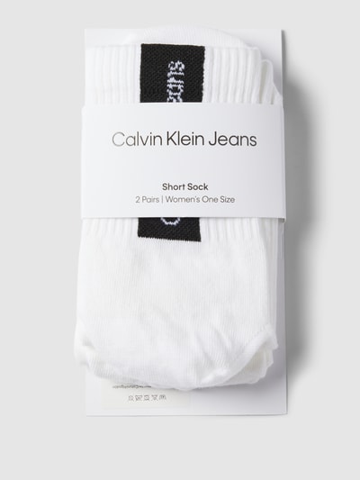 Calvin Klein Jeans Socken mit Label-Details im 2er-Pack Weiss 3