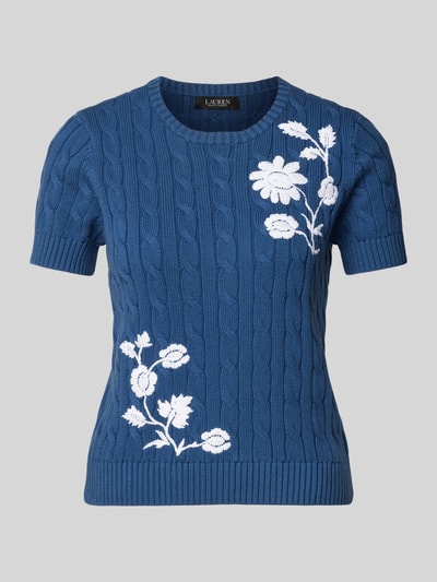 Lauren Ralph Lauren Strickpullover mit Zopfmuster Jeansblau 2