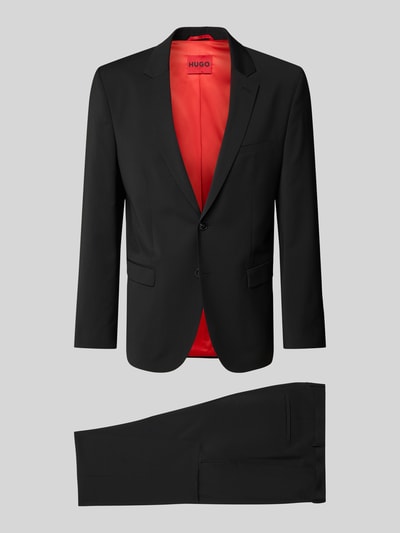 HUGO Garnitur o kroju super slim fit z mieszanki wełny model 'ARTI/HESTEN' Czarny 2