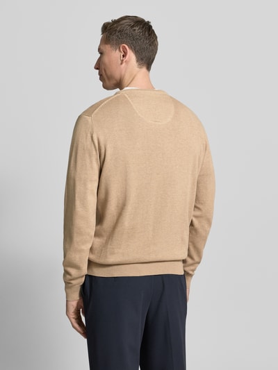 Fynch-Hatton Sweter z dzianiny z prążkowanymi wykończeniami Szarobrązowy 5