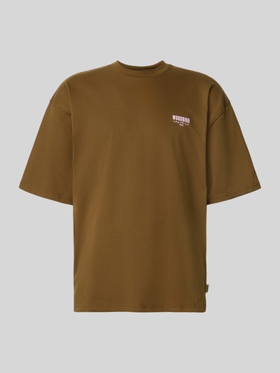 WOODBIRD T-Shirt mit Label-Print Dunkelbraun 2
