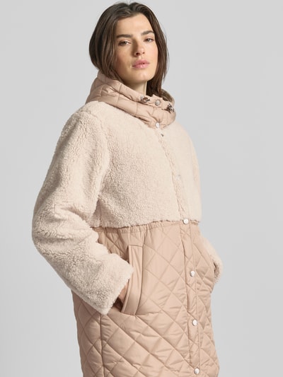 WHITE LABEL Gewatteerd jack met fleece en steekzakken Ecru - 3