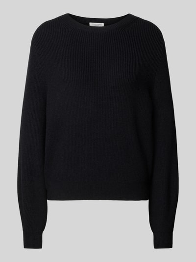 Christian Berg Woman Oversized Strickpullover aus Viskose-Mix mit Rundhalsausschnitt Black 2